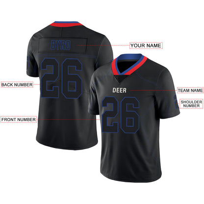 Custom B.Bills Stitched American Football Jerseys Personalize Birthday Gifts Black Jersey view 2