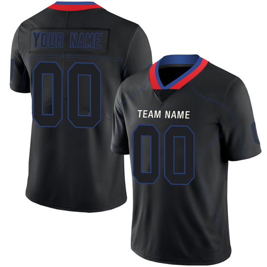 Custom B.Bills Stitched American Football Jerseys Personalize Birthday Gifts Black Jersey - Main View