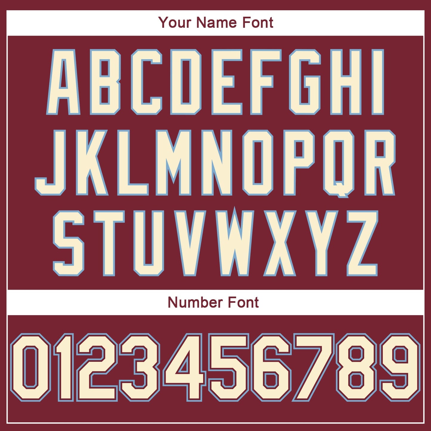 Custom Stitched Burgundy Cream-Light Blue Sports Pullover Sweatshirt Hoodie view 5