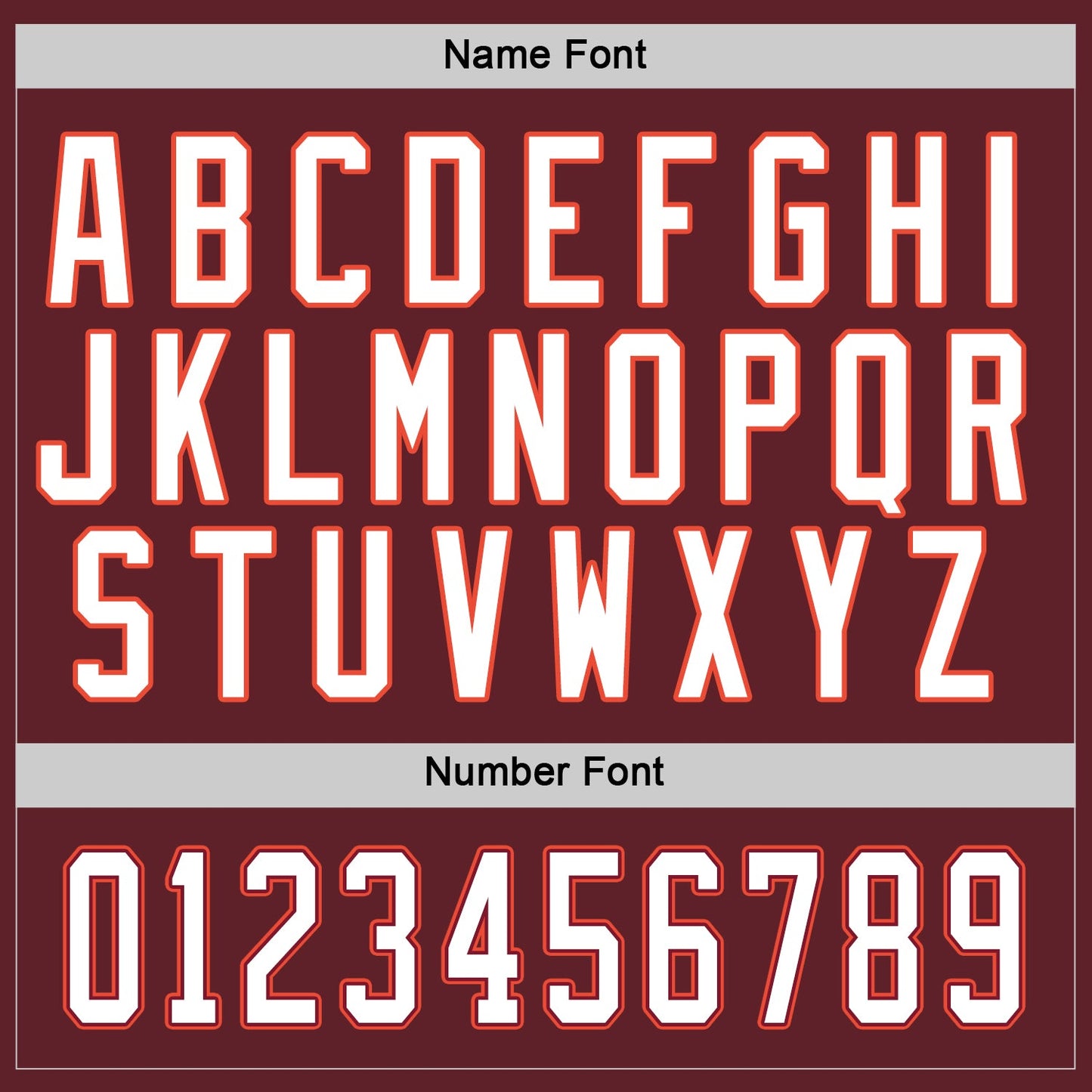 Custom Burgundy White-Orange Hockey Jersey view 3
