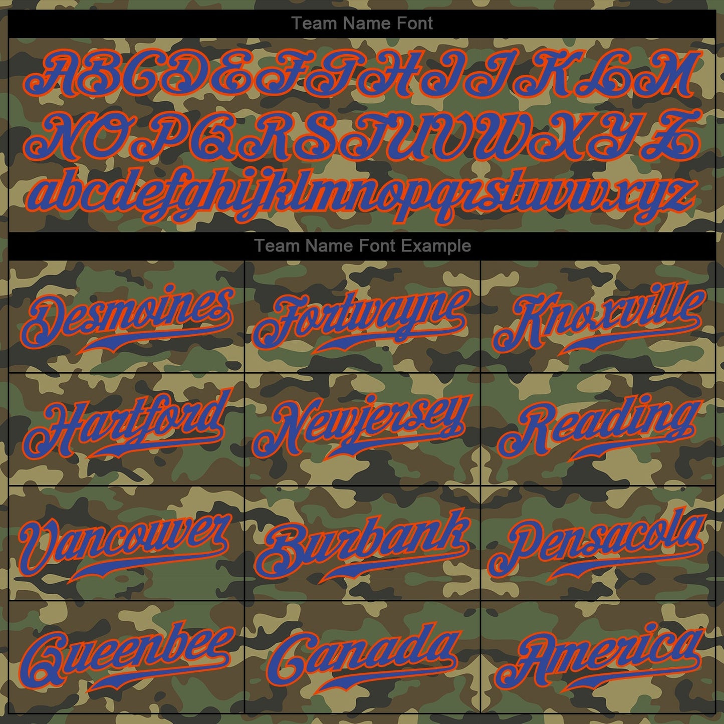 Custom Camo Royal-Orange Authentic Salute To Service Baseball Jersey view 4