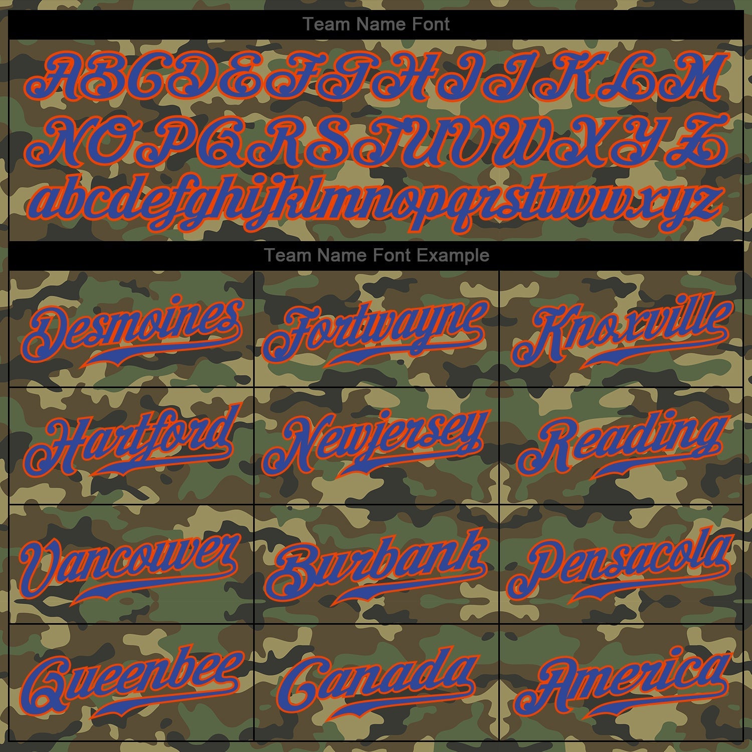 Custom Camo Royal-Orange Authentic Salute To Service Baseball Jersey view 4