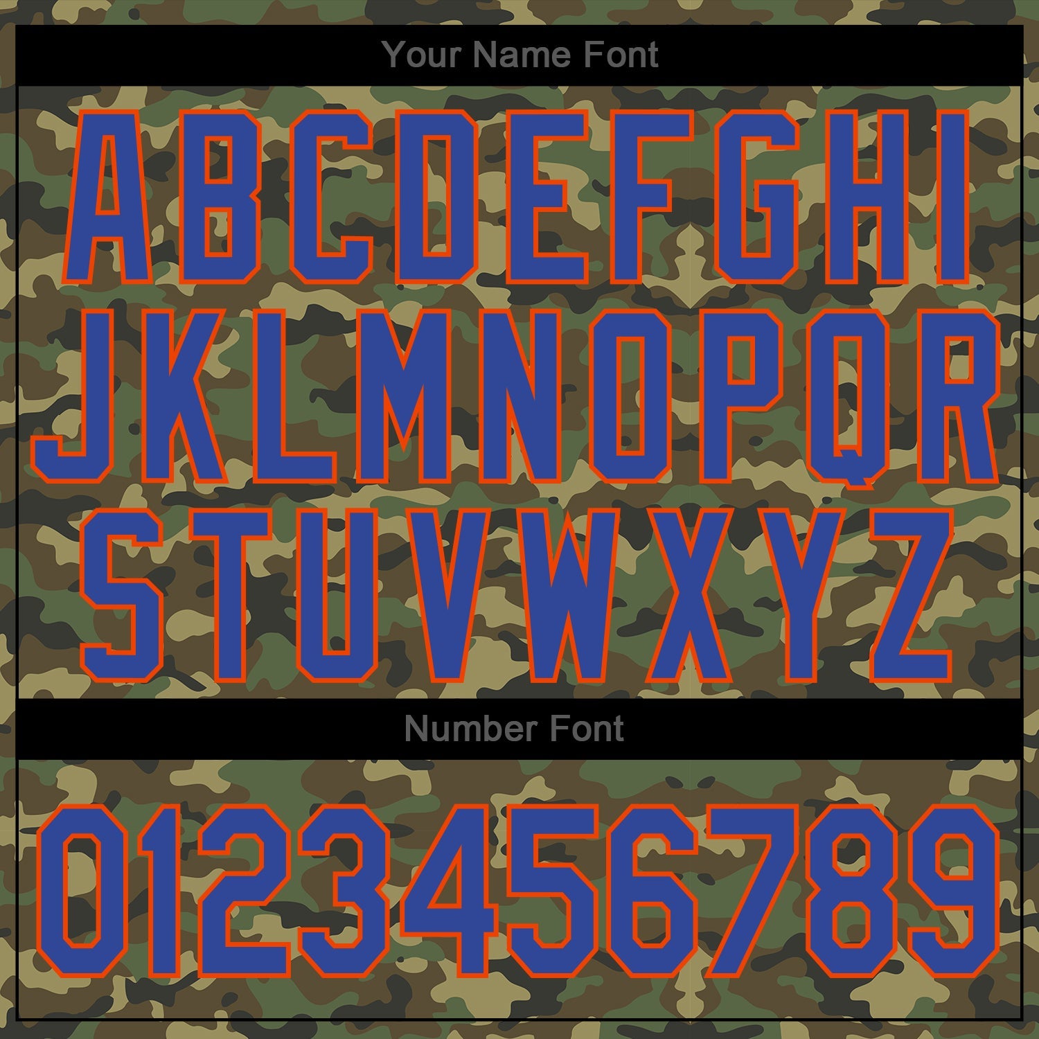 Custom Camo Royal-Orange Authentic Salute To Service Baseball Jersey view 5