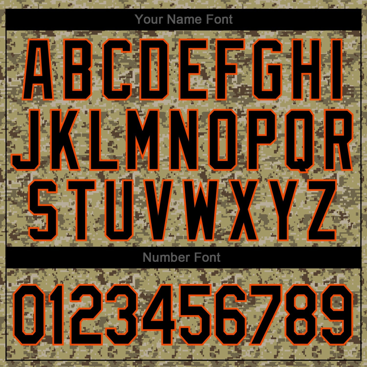Custom Camo Black-Orange Authentic Salute To Service Baseball Jersey view 5