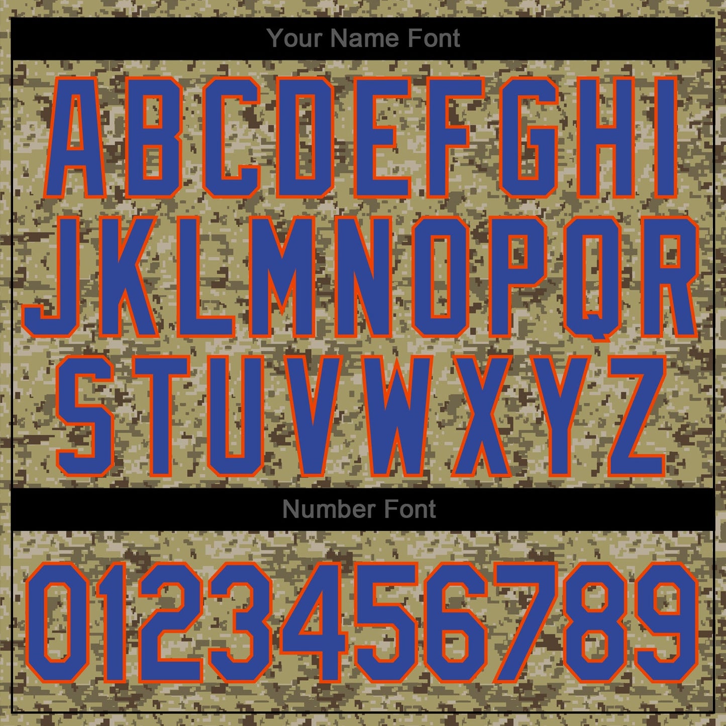 Custom Camo Royal-Orange Authentic Salute To Service Baseball Jersey view 5