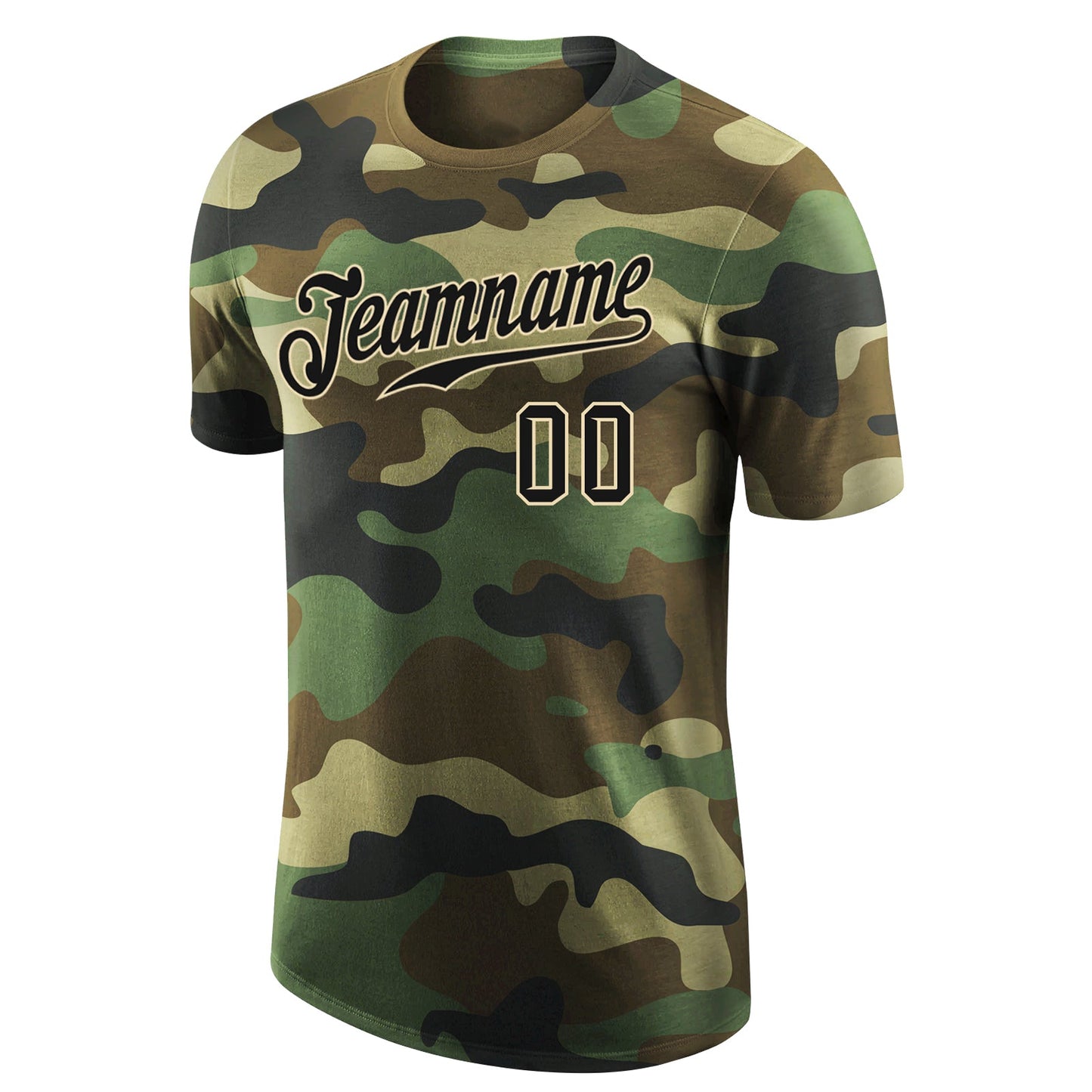 Custom Camo Black-Cream Performance Salute To Service T-Shirt view 5