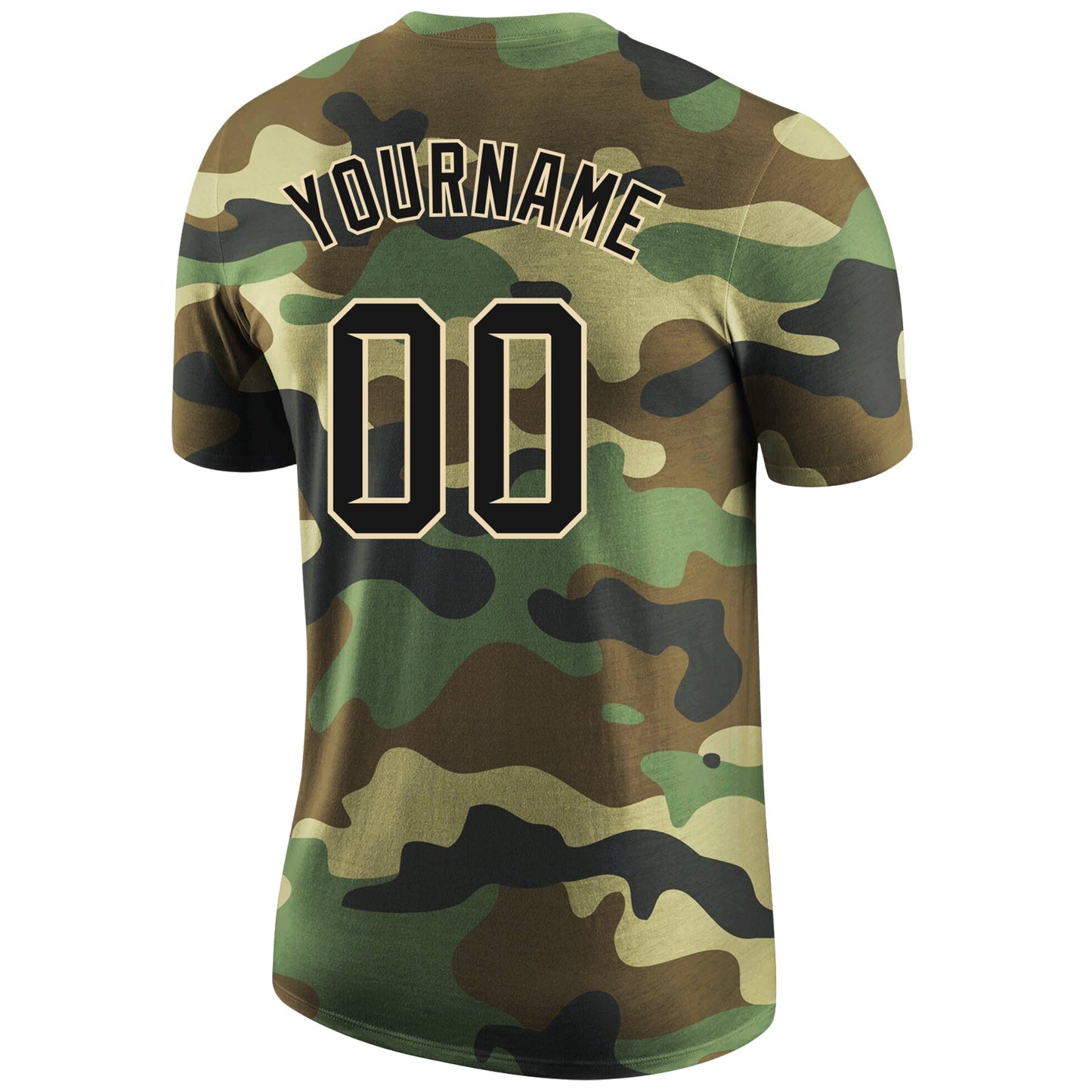 Custom Camo Black-Cream Performance Salute To Service T-Shirt view 6