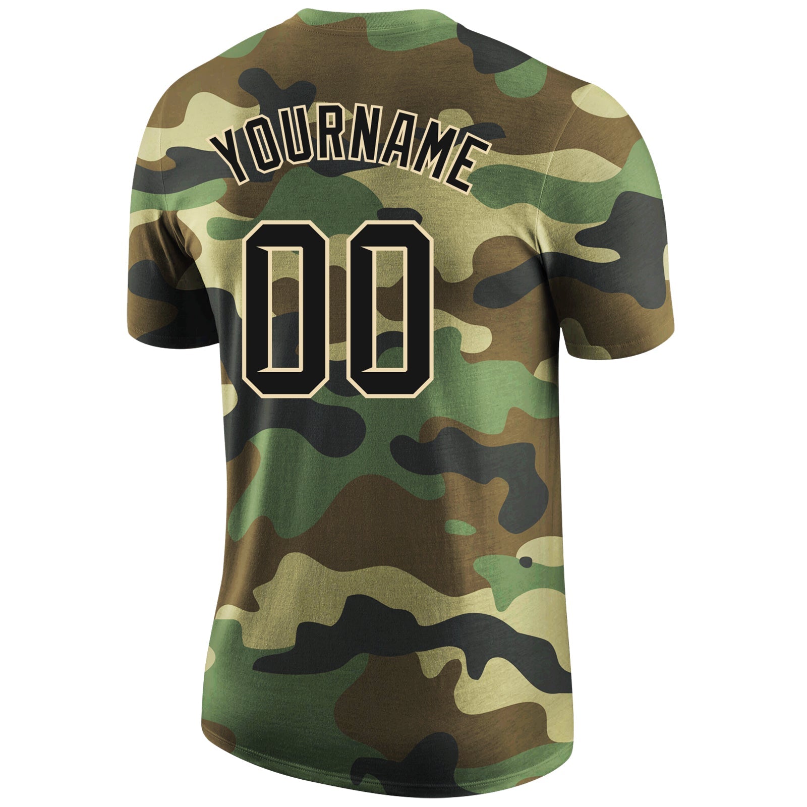Custom Camo Black-Cream Performance Salute To Service T-Shirt view 6