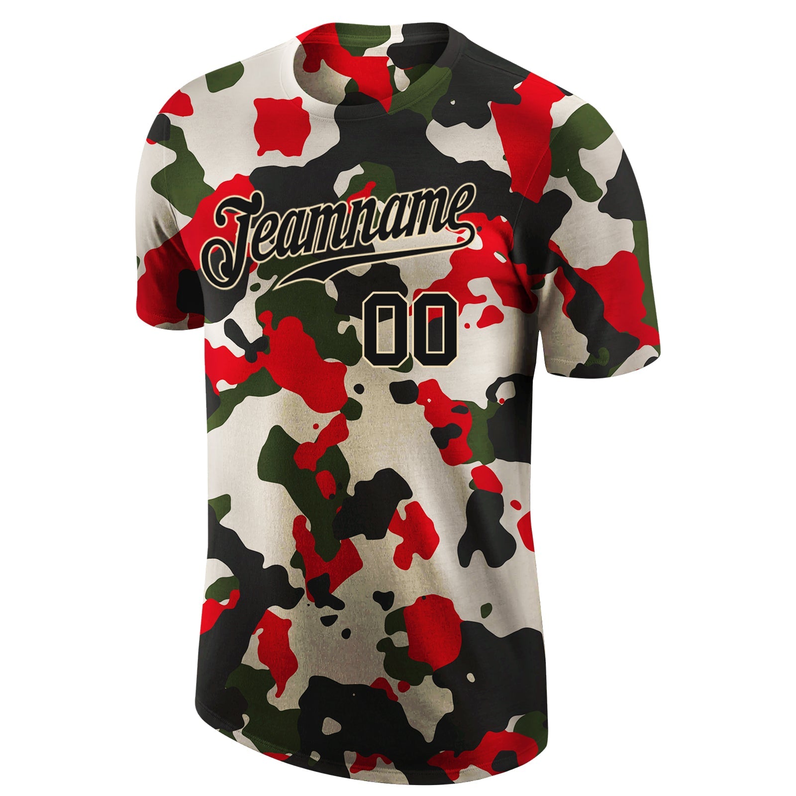 Custom Camo Black-Cream Performance Salute To Service T-Shirt view 5