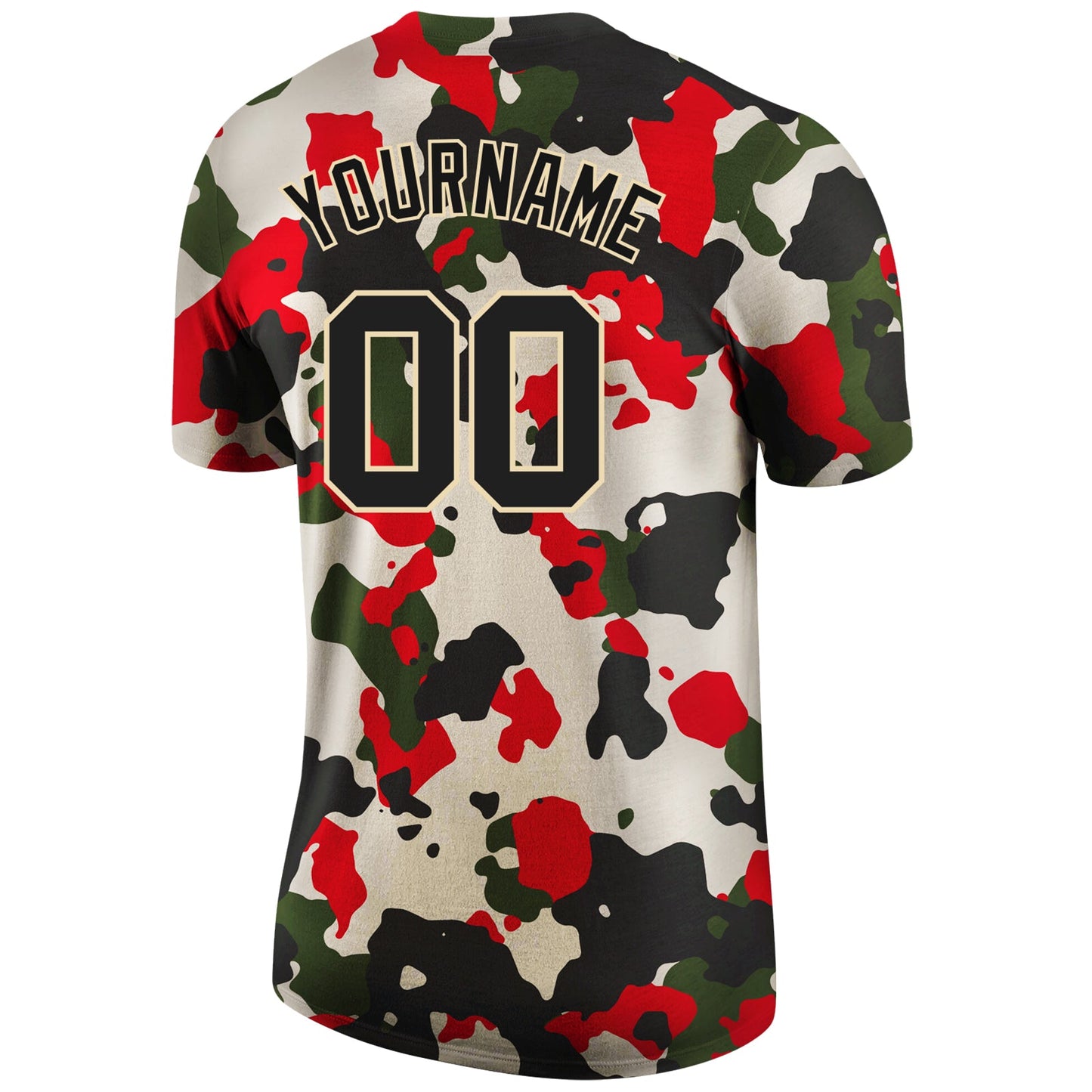 Custom Camo Black-Cream Performance Salute To Service T-Shirt view 6