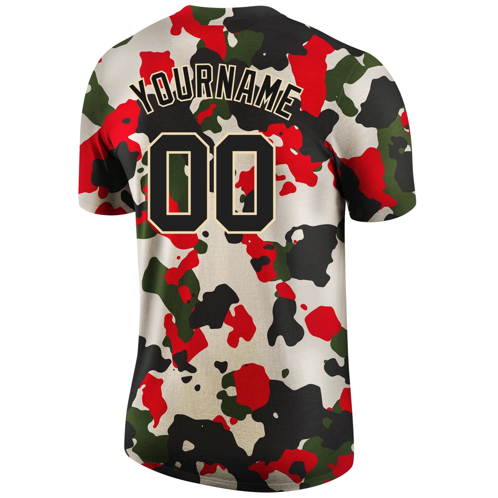 Custom Camo Black-Cream Performance Salute To Service T-Shirt view 6