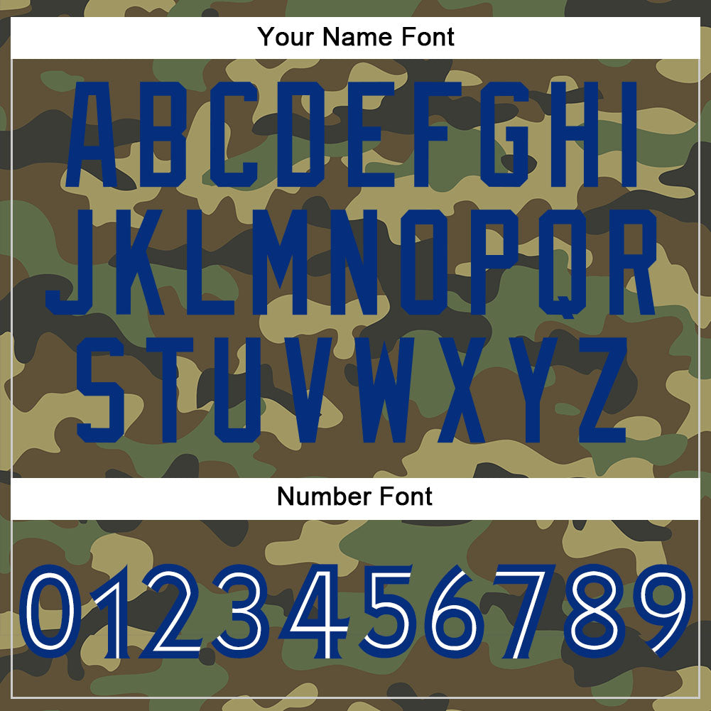 Custom Camo Royal-White Authentic Salute To Service Baseball Jersey view 5