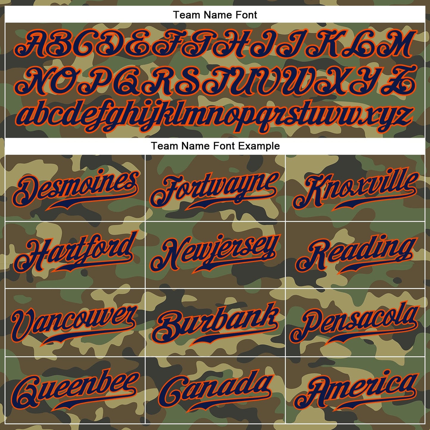 Custom Camo Navy-Orange Authentic Salute To Service Baseball Jersey view 4