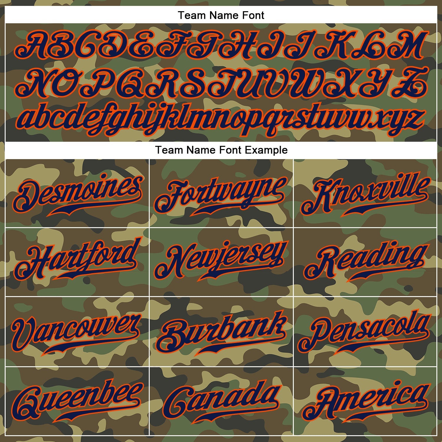Custom Camo Navy-Orange Authentic Salute To Service Baseball Jersey view 4