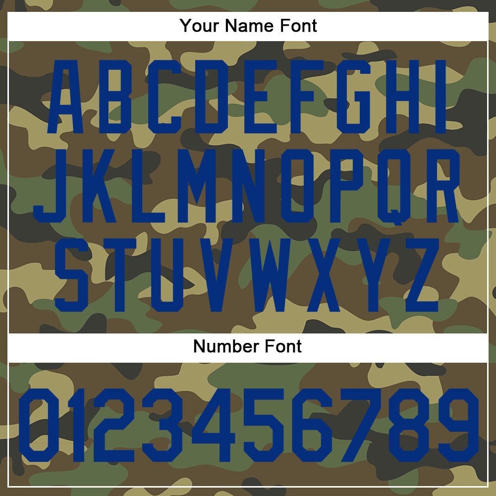 Custom Camo Royal-Red Authentic Salute To Service Baseball Jersey view 5