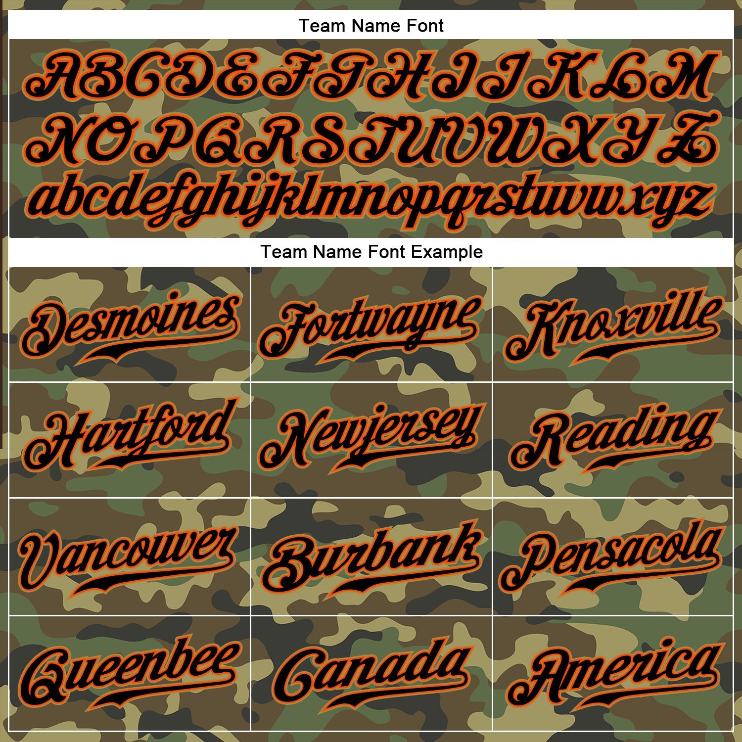 Custom Camo Black-Orange Authentic Salute To Service Baseball Jersey view 5