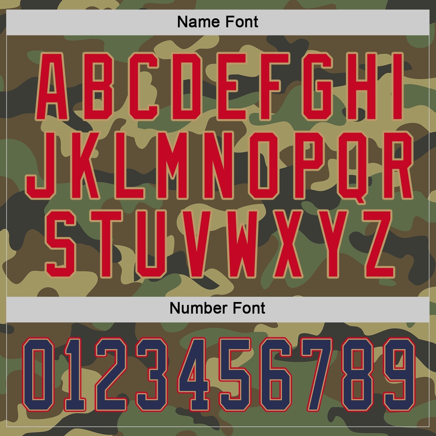 Custom Camo Navy-Red Salute To Service Hockey Jersey view 3
