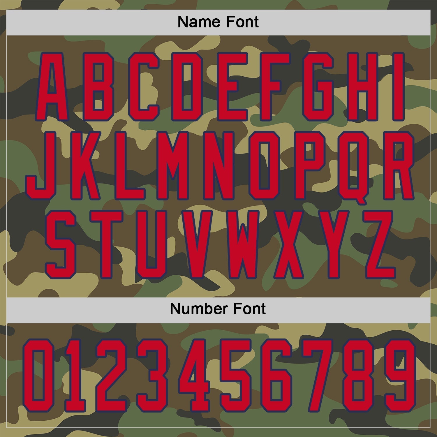 Custom Camo Red-Navy Salute To Service Hockey Jersey view 3