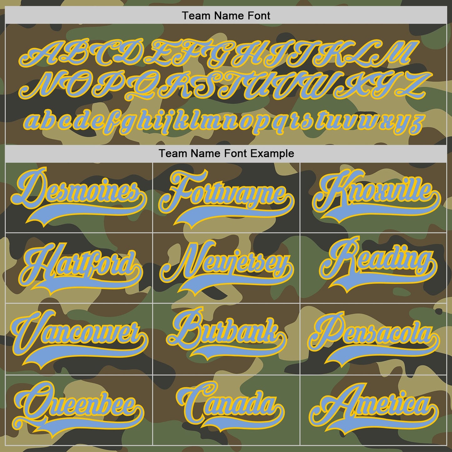 Custom Camo Light Blue-Gold Salute To Service Hockey Jersey view 4