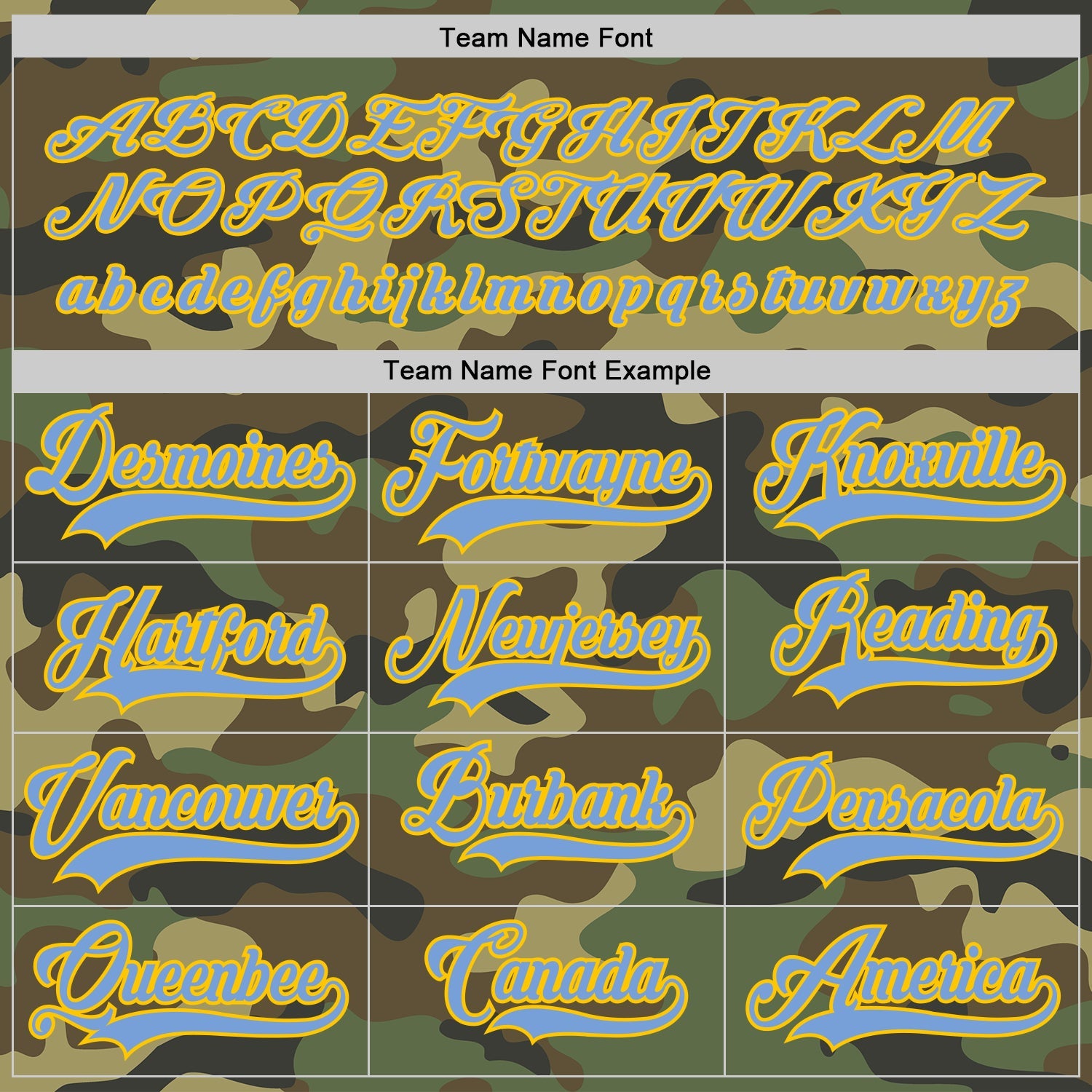 Custom Camo Light Blue-Gold Salute To Service Hockey Jersey view 4