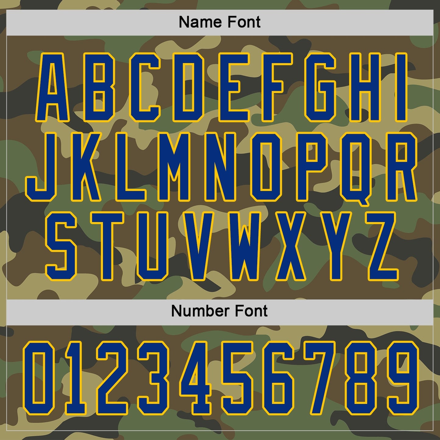 Custom Camo Royal-Gold Salute To Service Hockey Jersey view 3