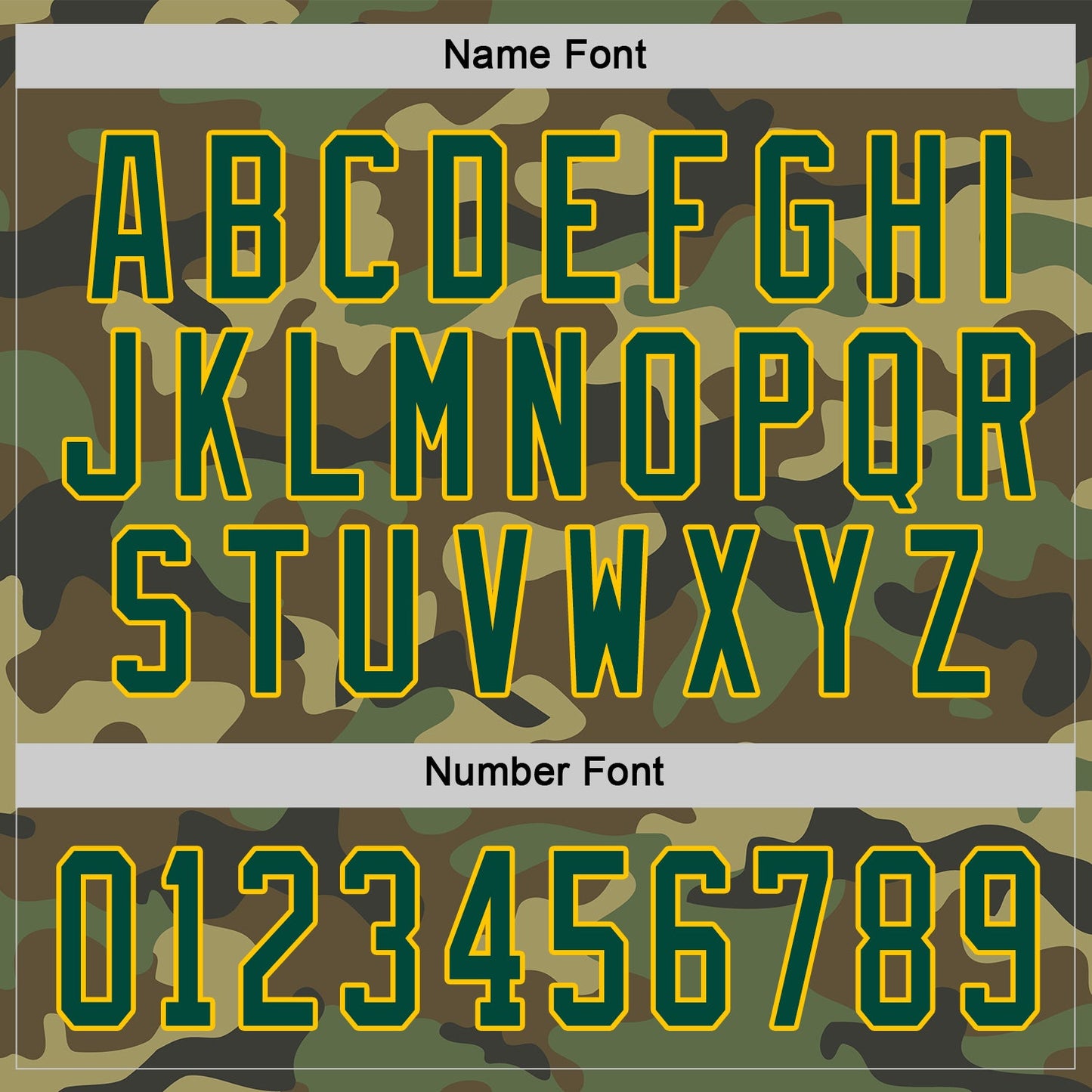Custom Camo Green-Gold Salute To Service Hockey Jersey view 3