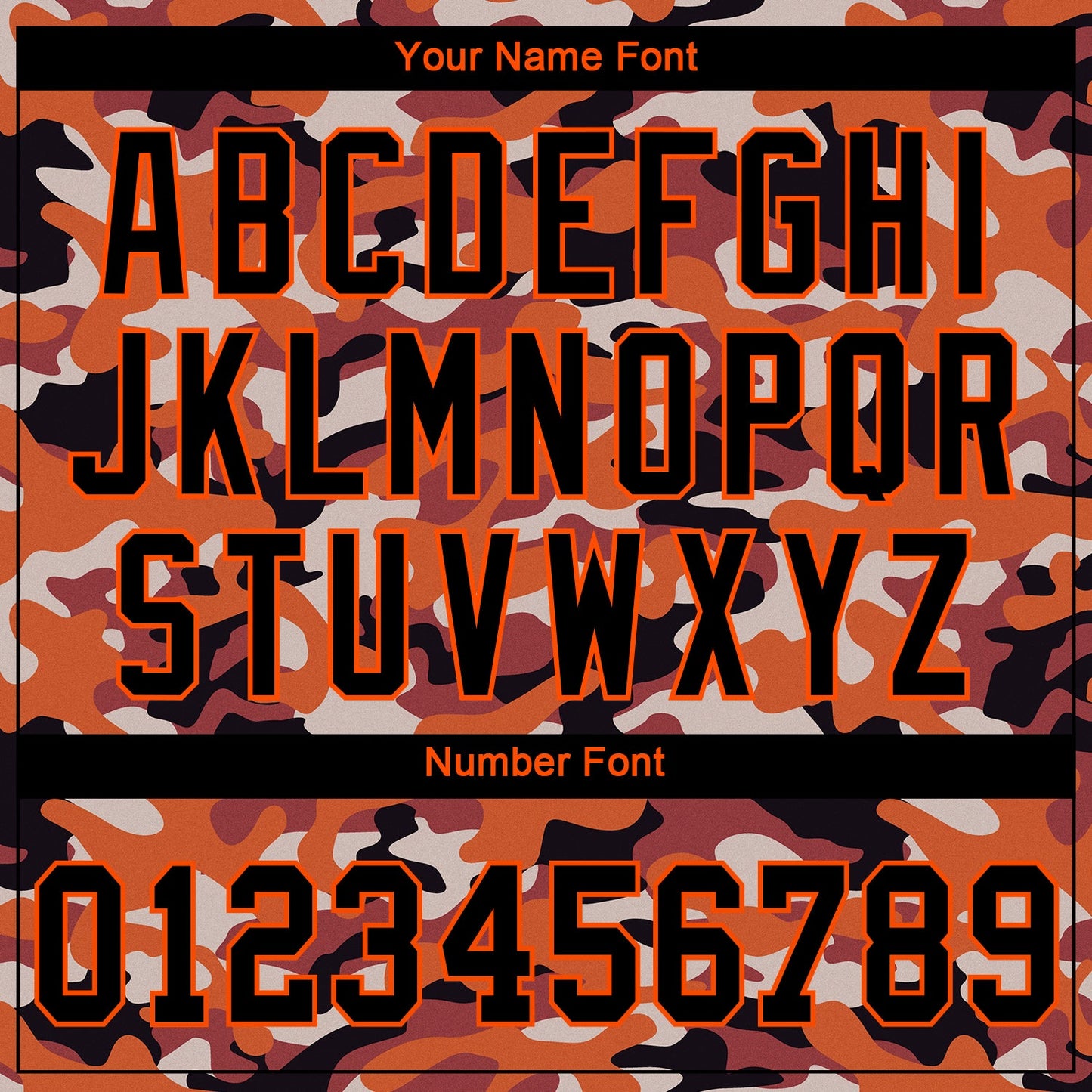 Custom Camo Black-Orange Authentic Salute To Service Baseball Jersey view 5
