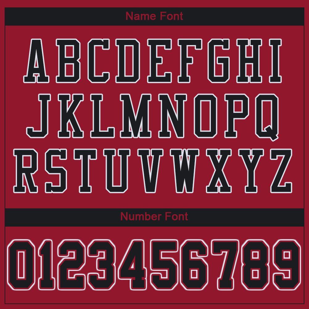 Custom Cardinal Black-White Mesh Authentic Football Jersey view 5
