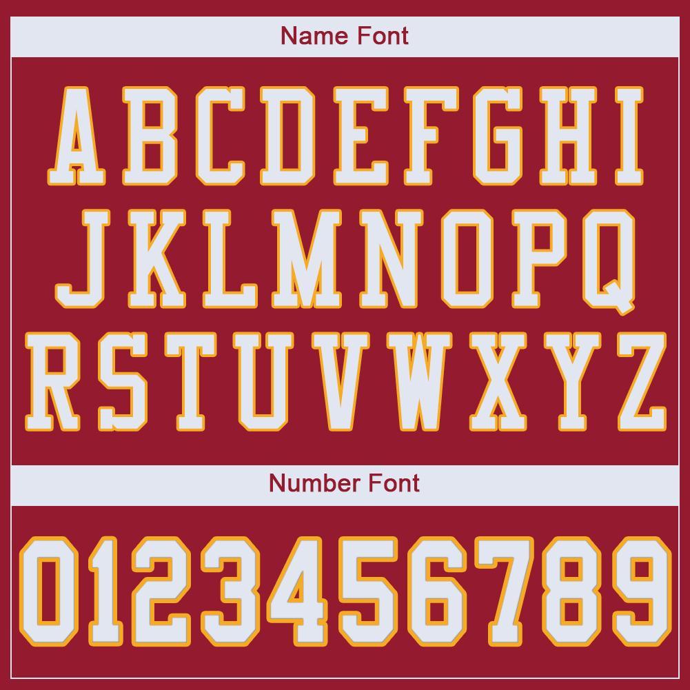 Custom Cardinal White-Gold Mesh Authentic Football Jersey view 5