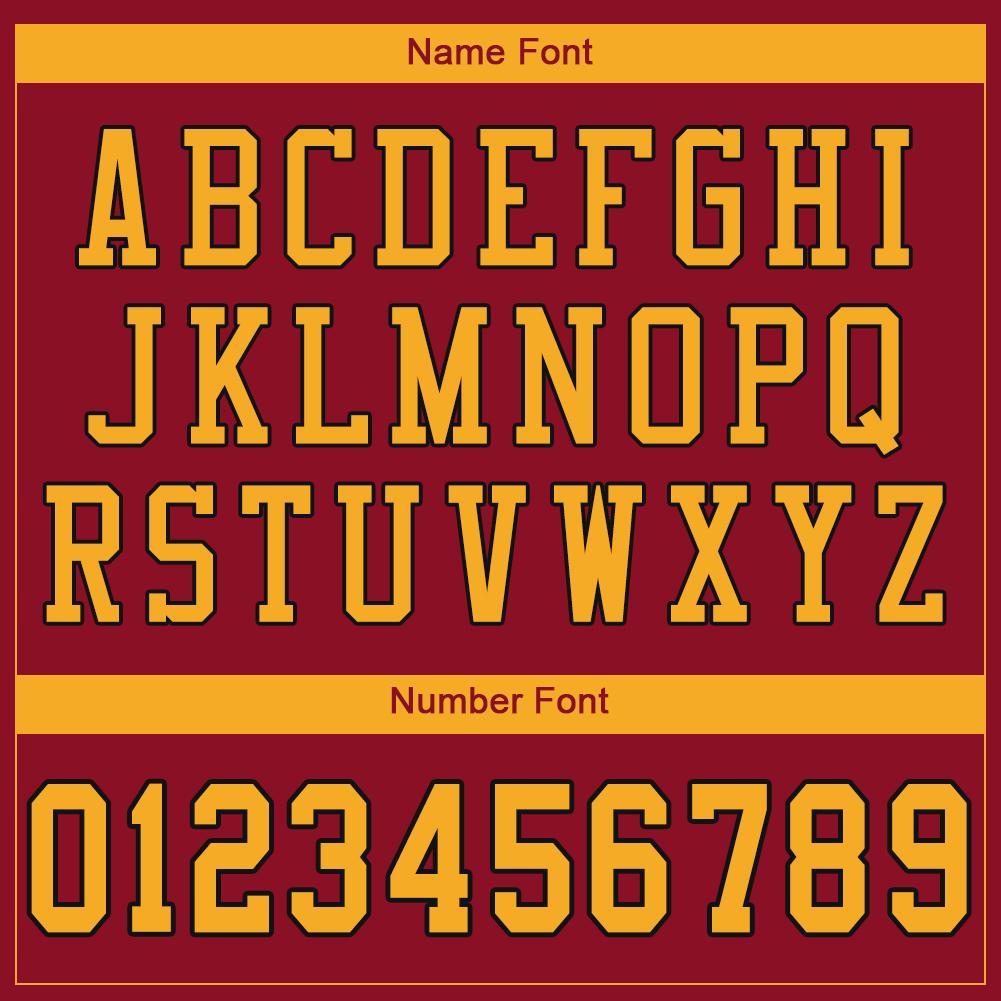 Custom Cardinal Gold-Black Mesh Authentic Football Jersey view 5