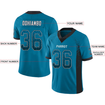Custom C.Panther Stitched American Football Jerseys Personalize Birthday Gifts Blue Jersey view 2