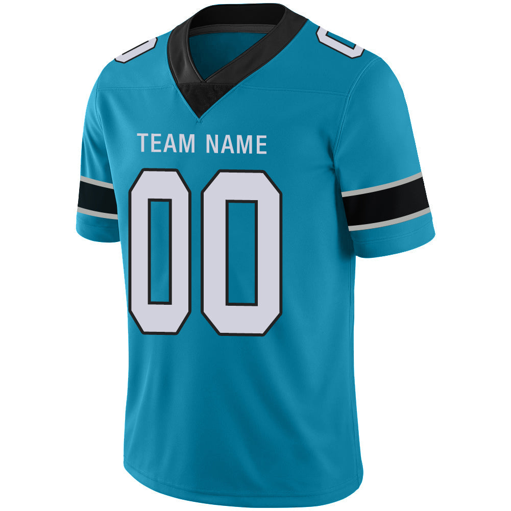 Custom C.Panther Stitched American Personalize Birthday Gifts Blue Jersey Football Jerseys view 4