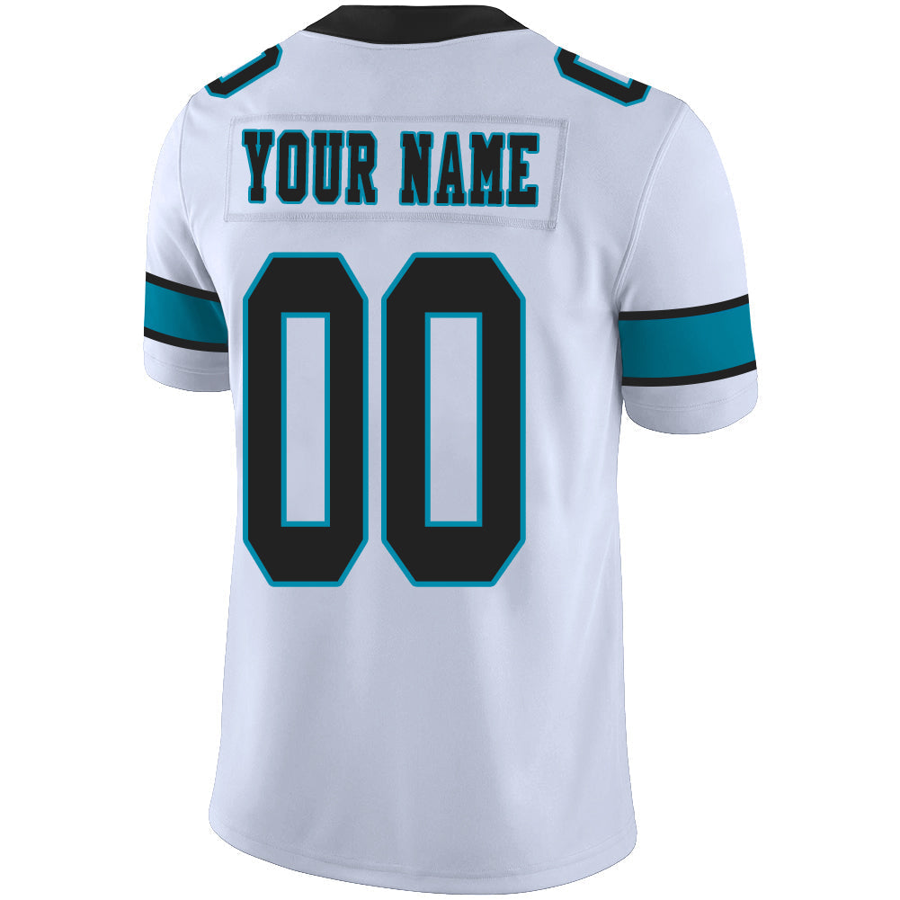 Custom C.Panther Stitched American Football Jerseys Personalize Birthday Gifts White Jersey view 3