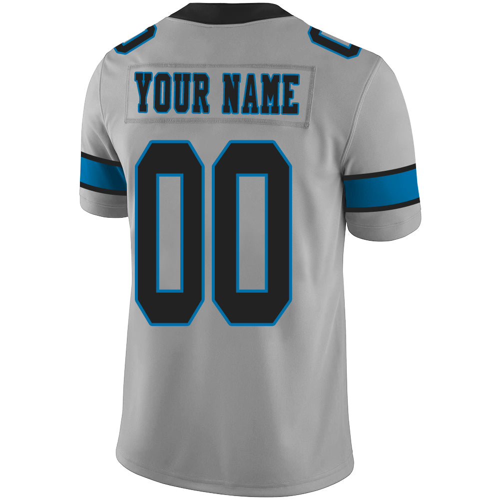 Custom C.Panther Stitched American Football Jerseys Personalize Birthday Gifts Grey Jersey view 3
