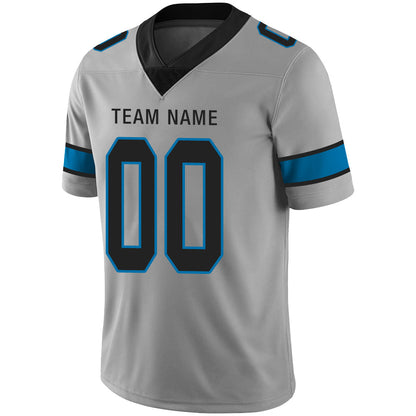 Custom C.Panther Stitched American Football Jerseys Personalize Birthday Gifts Grey Jersey view 4