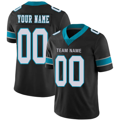 Custom C.Panther Stitched American Football Jerseys Personalize Birthday Gifts Black Jersey - Main View