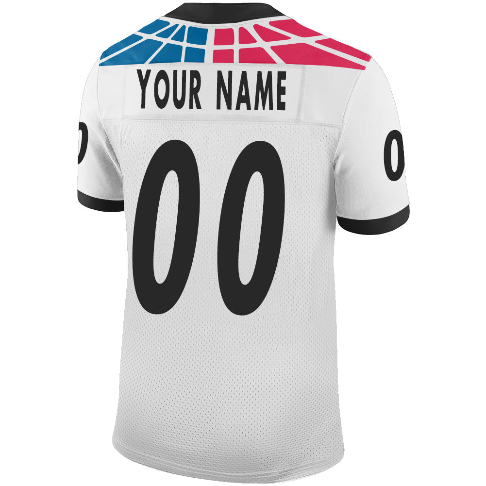 Custom C.Panther Stitched American Football Jerseys Personalize Birthday Gifts White Jersey view 3
