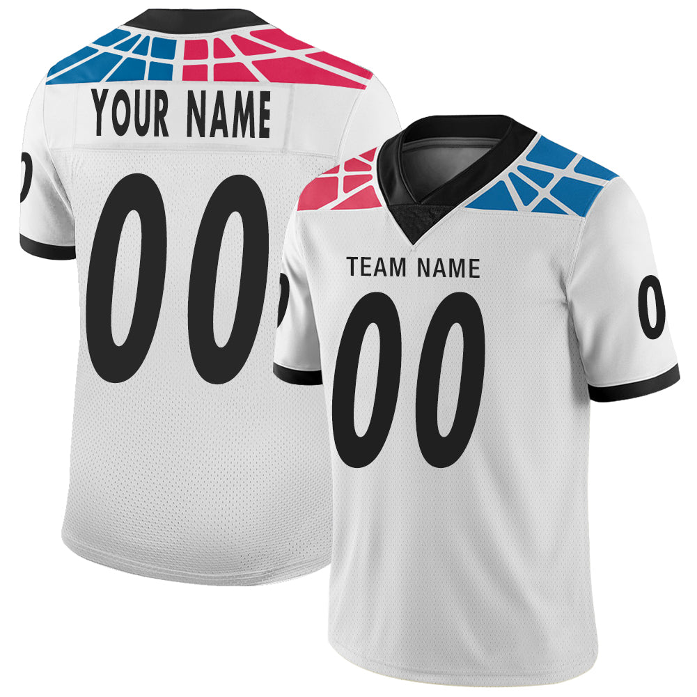 Custom C.Panther Stitched American Football Jerseys Personalize Birthday Gifts White Jersey - Main View