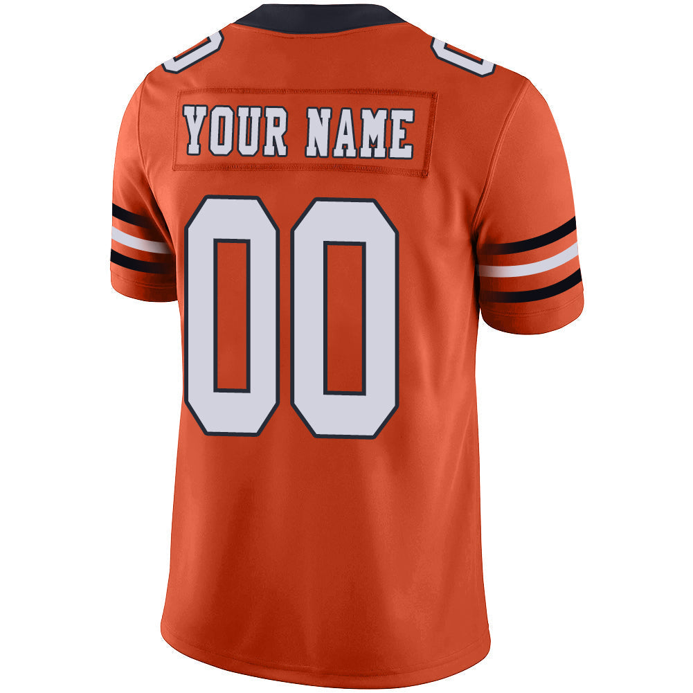 Custom C.Bear Stitched American Football Jerseys Personalize Birthday Gifts Orange Jersey view 3