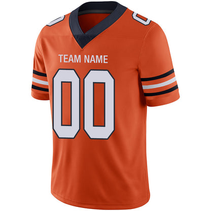 Custom C.Bear Stitched American Football Jerseys Personalize Birthday Gifts Orange Jersey view 4