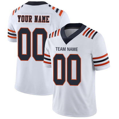 Custom C.Bear Stitched American Football Jerseys Personalize Birthday Gifts White Jersey - Main View