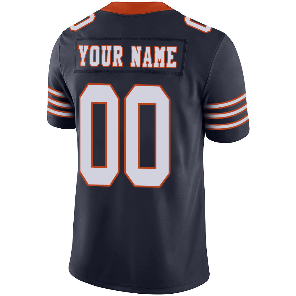 Custom C.Bear Stitched American Football Jerseys Personalize Birthday Gifts Navy Jersey view 3