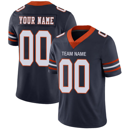 Custom C.Bear Stitched American Personalize Birthday Gifts Navy Jersey Football Jerseys - Main View