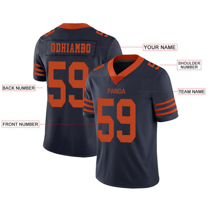 Custom C.Bear Stitched American Football Jerseys Personalize Birthday Gifts Navy Jersey view 2