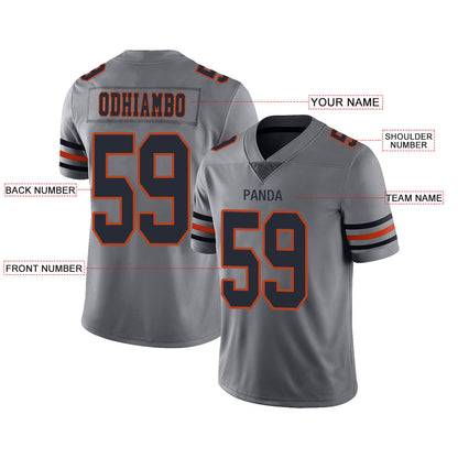 Custom C.Bear Stitched American Football Jerseys Personalize Birthday Gifts Grey Jersey view 2