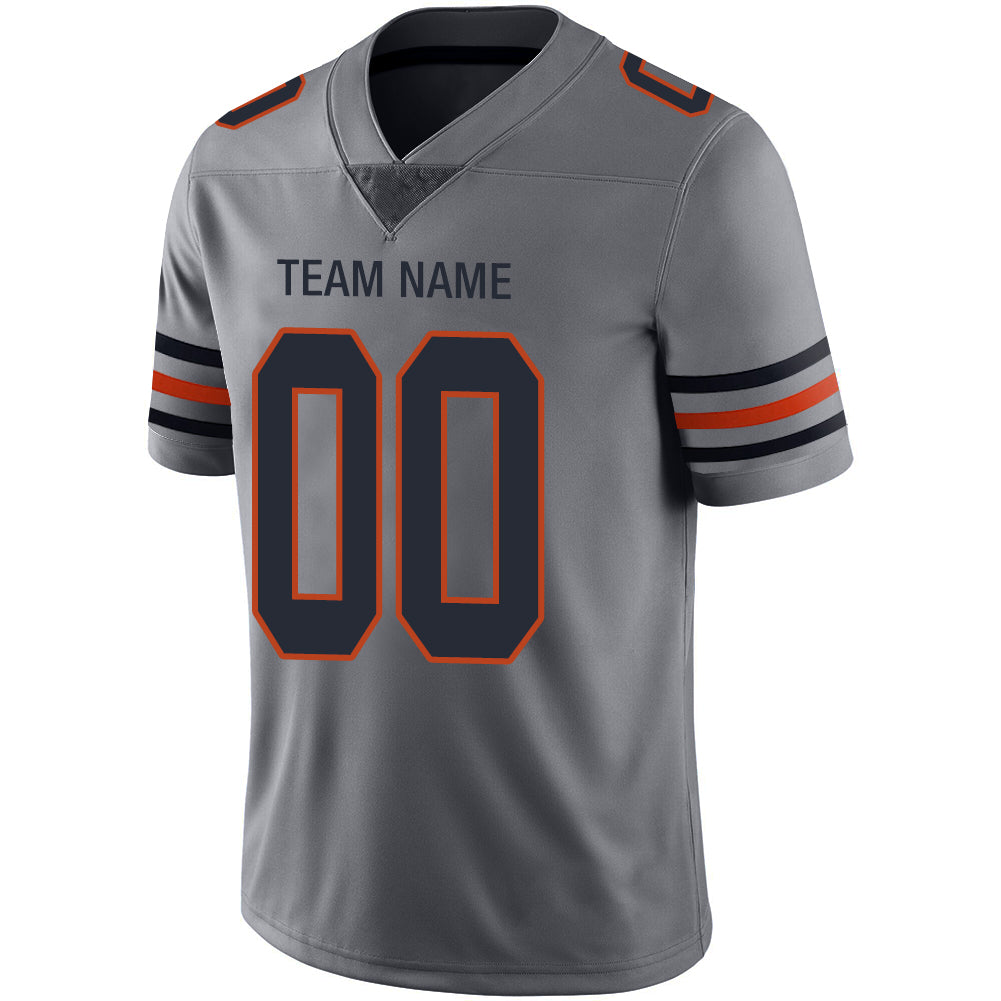 Custom C.Bear Stitched American Football Jerseys Personalize Birthday Gifts Grey Jersey view 4