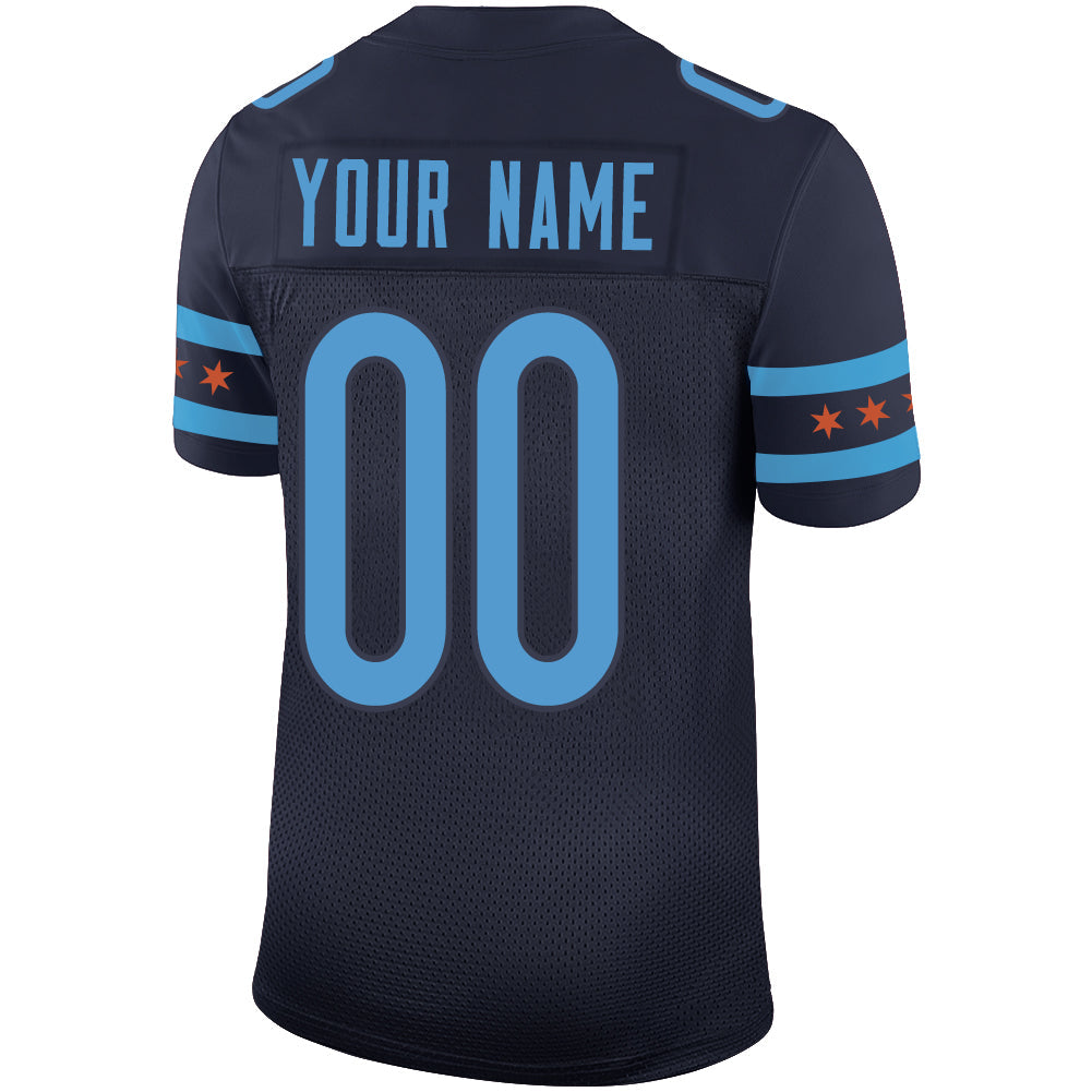 Custom C.Bear Stitched American Jerseys Personalize Birthday Gifts Navy Football Jerseys view 3