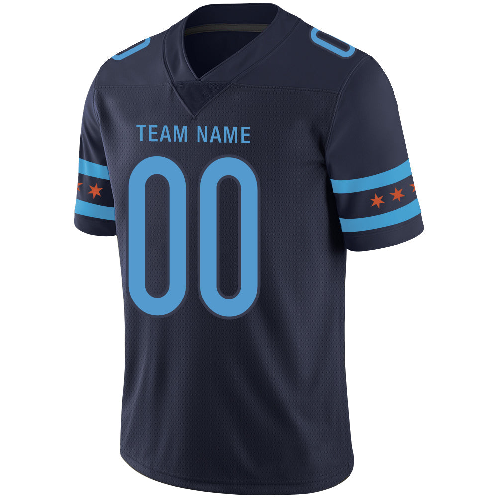 Custom C.Bear Stitched American Jerseys Personalize Birthday Gifts Navy Football Jerseys view 4