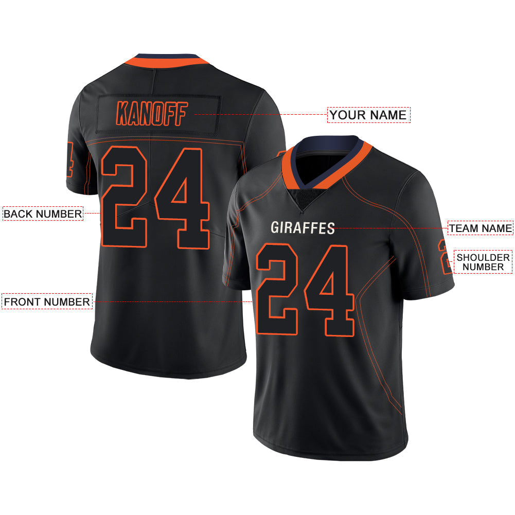 Custom C.Bear Stitched American Football Jerseys Personalize Birthday Gifts Black Jersey view 2