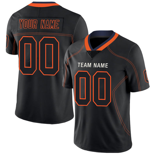 Custom C.Bear Stitched American Football Jerseys Personalize Birthday Gifts Black Jersey - Main View